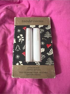 Bareminerals lip balm duo CLEAR and rose nude NWT